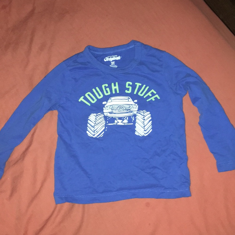 Blue “tough stuff” shirt